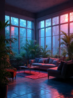 Cyberpunk Sunroom Design