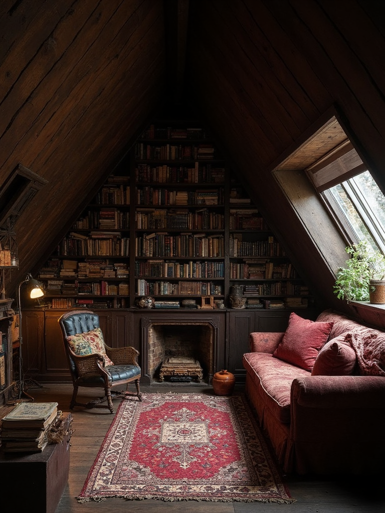 Dark Academia Attic - Dark Academia Attic interior design inspiration