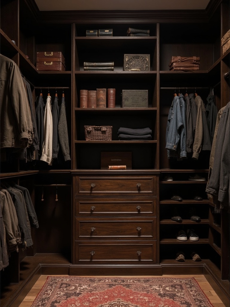 Dark Academia Closet - Dark Academia Closet interior design inspiration