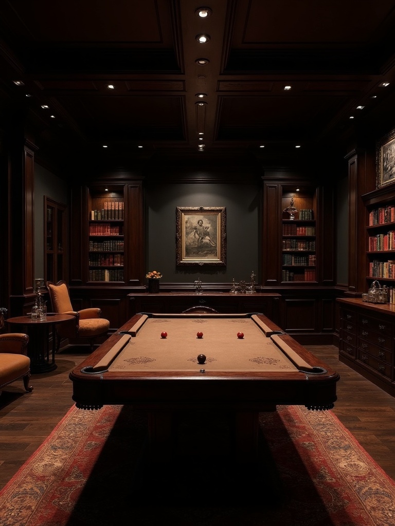 Dark Academia Game Room - Dark Academia Game Room interior design inspiration