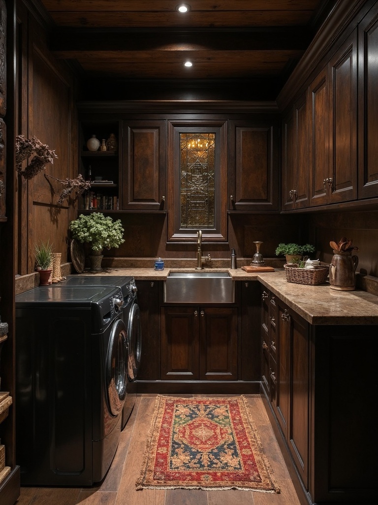 Dark Academia Laundry Room - Dark Academia Laundry Room interior design inspiration