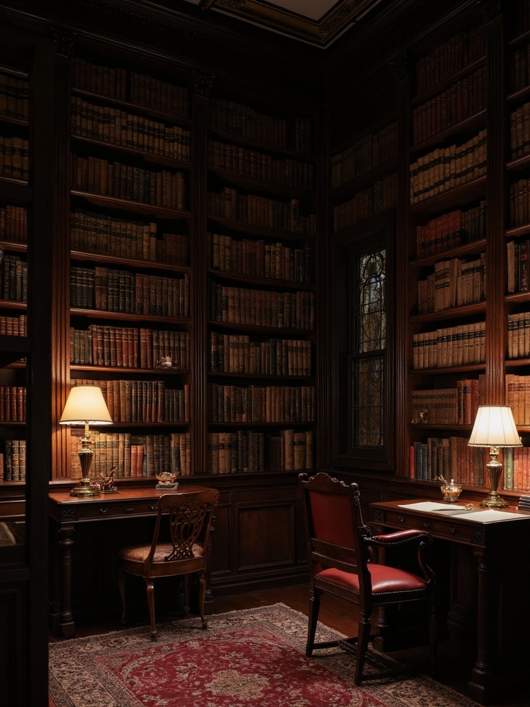 Dark Academia Library - Dark Academia Library interior design inspiration