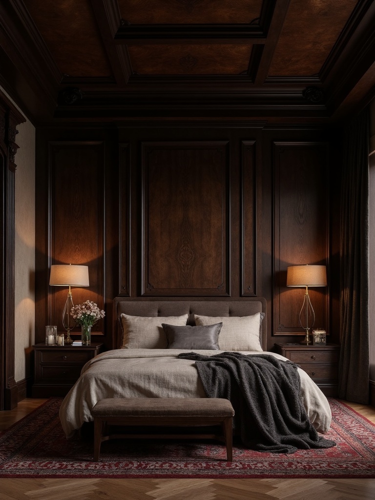 Dark Academia Master Bedroom - Dark Academia Master Bedroom interior design inspiration