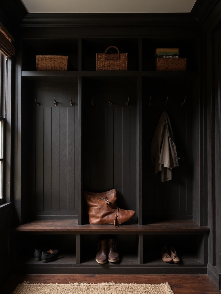 Dark Academia Mudroom - Dark Academia Mudroom interior design inspiration