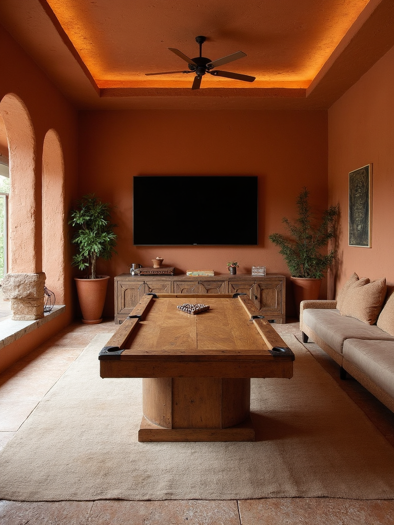 Earthy Game Room - Earthy Game Room interior design inspiration