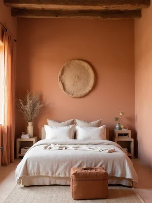 Earthy Guest Bedroom Design
