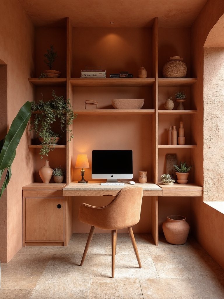 Earthy Home Office - Earthy Home Office interior design inspiration