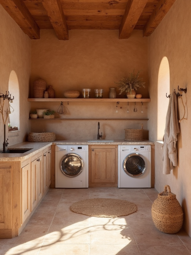 Earthy Laundry Room - Earthy Laundry Room interior design inspiration