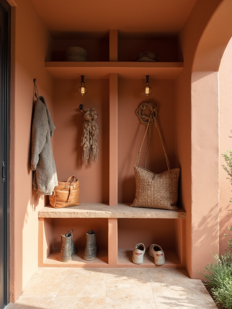 Earthy Mudroom - Earthy Mudroom interior design inspiration