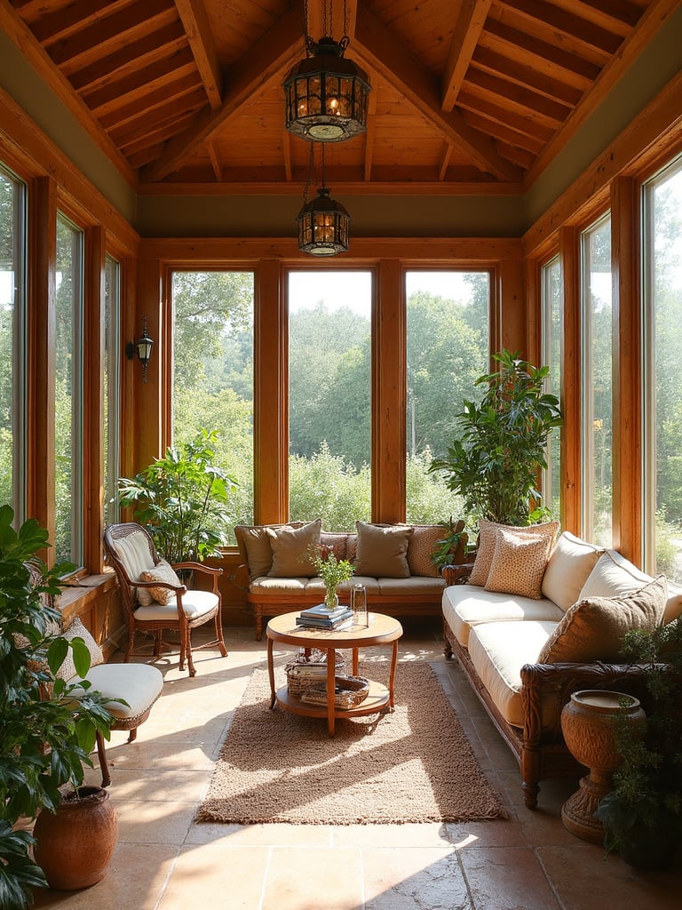 Earthy Sunroom - Earthy Sunroom interior design inspiration
