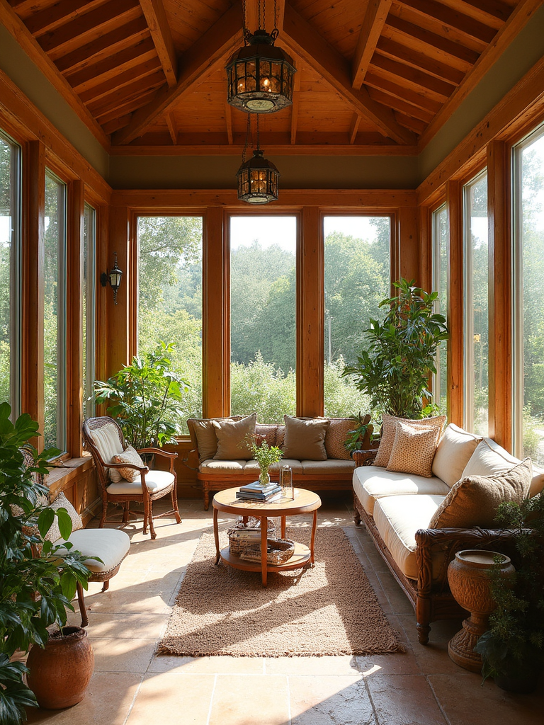 Earthy Sunroom - Earthy Sunroom interior design inspiration