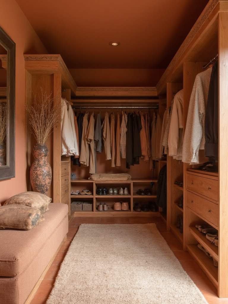 Earthy Walk In Closet - Earthy Walk In Closet interior design inspiration