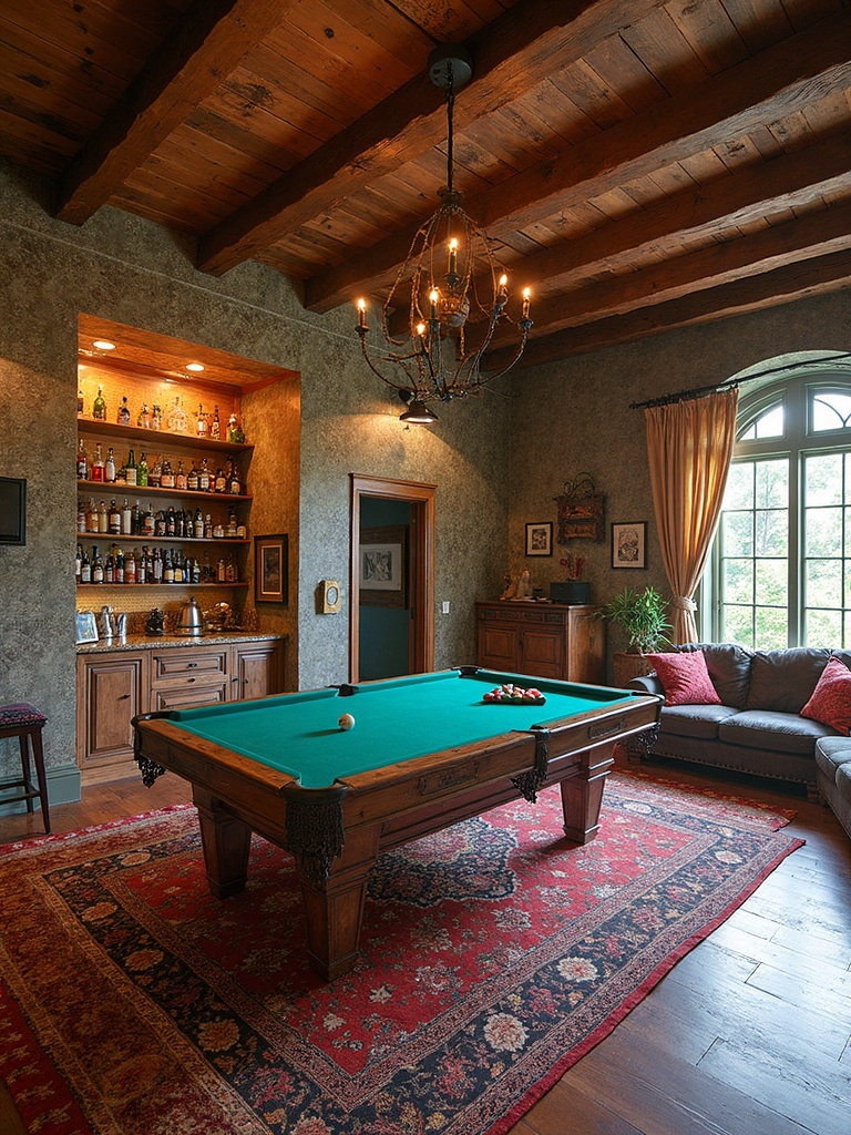 Eclectic Game Room featuring mixed styles, personal, colorful - interior design ideas and inspiration