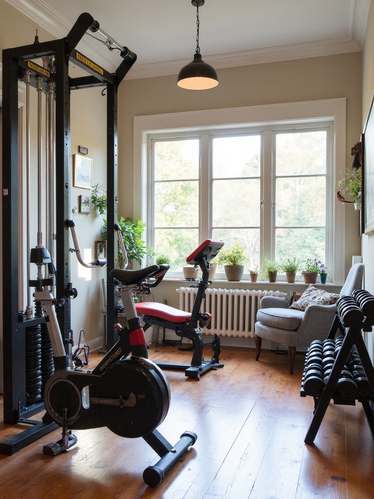 Eclectic Home Gym - Eclectic Home Gym interior design inspiration