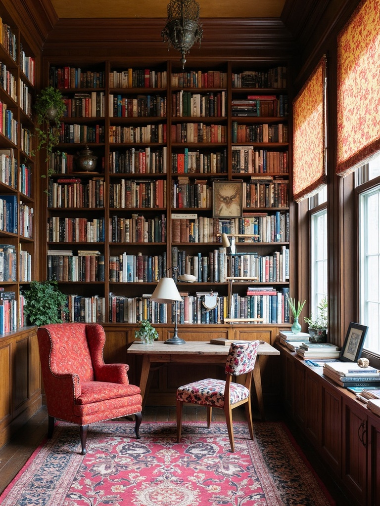 Eclectic Library - Eclectic Library interior design inspiration