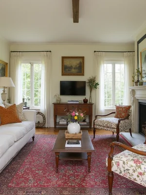 English Cottage Living Room Design