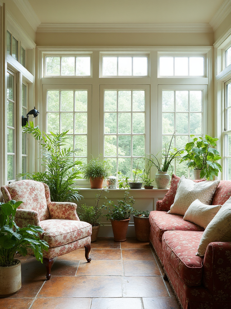 English Cottage Sunroom - English Cottage Sunroom interior design inspiration