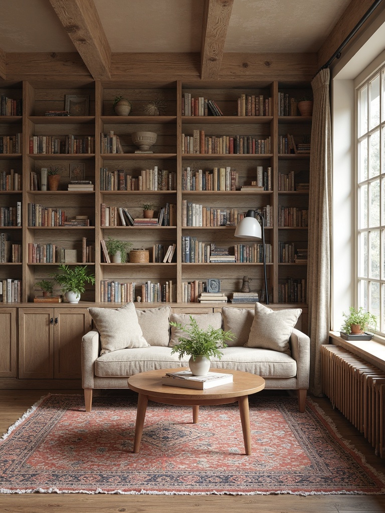 Farmhouse Library design - Farmhouse Library interior design ideas