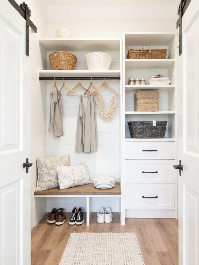 Farmhouse Walk-in Closet design - Farmhouse Walk In Closet interior design ideas