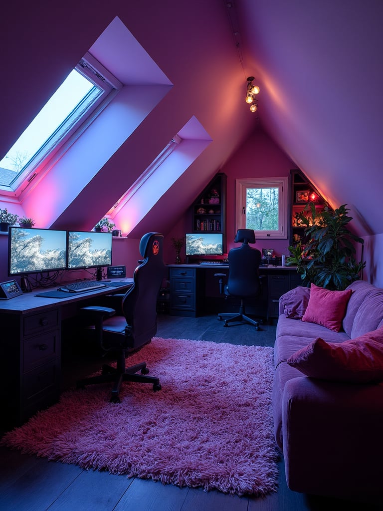 Gaming Room Attic - Gaming Room Attic interior design inspiration