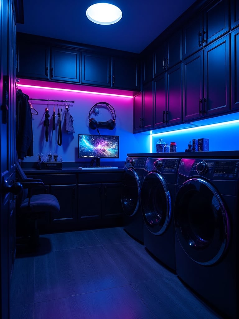 Gaming Room Laundry Room - Gaming Room Laundry Room interior design inspiration