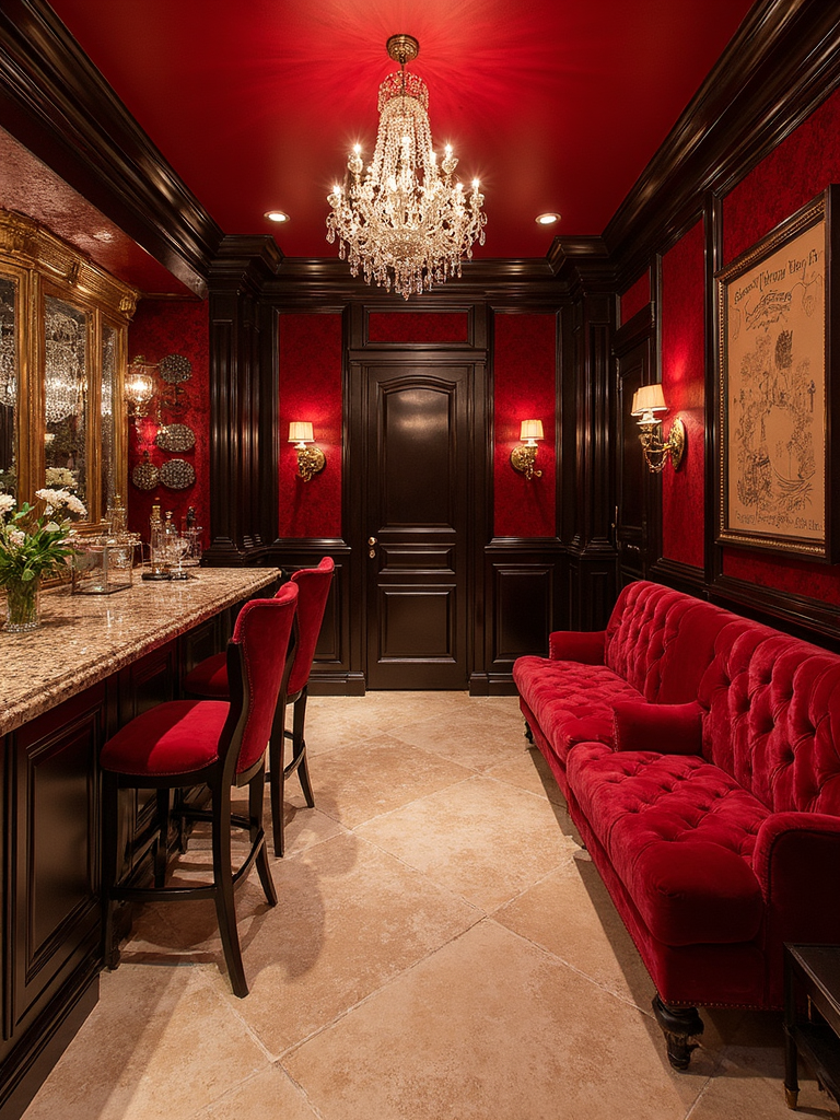 Glam Basement - Glam Basement interior design inspiration