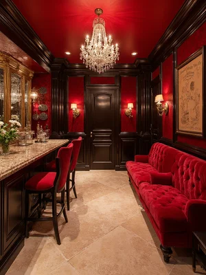 Glam Basement Design