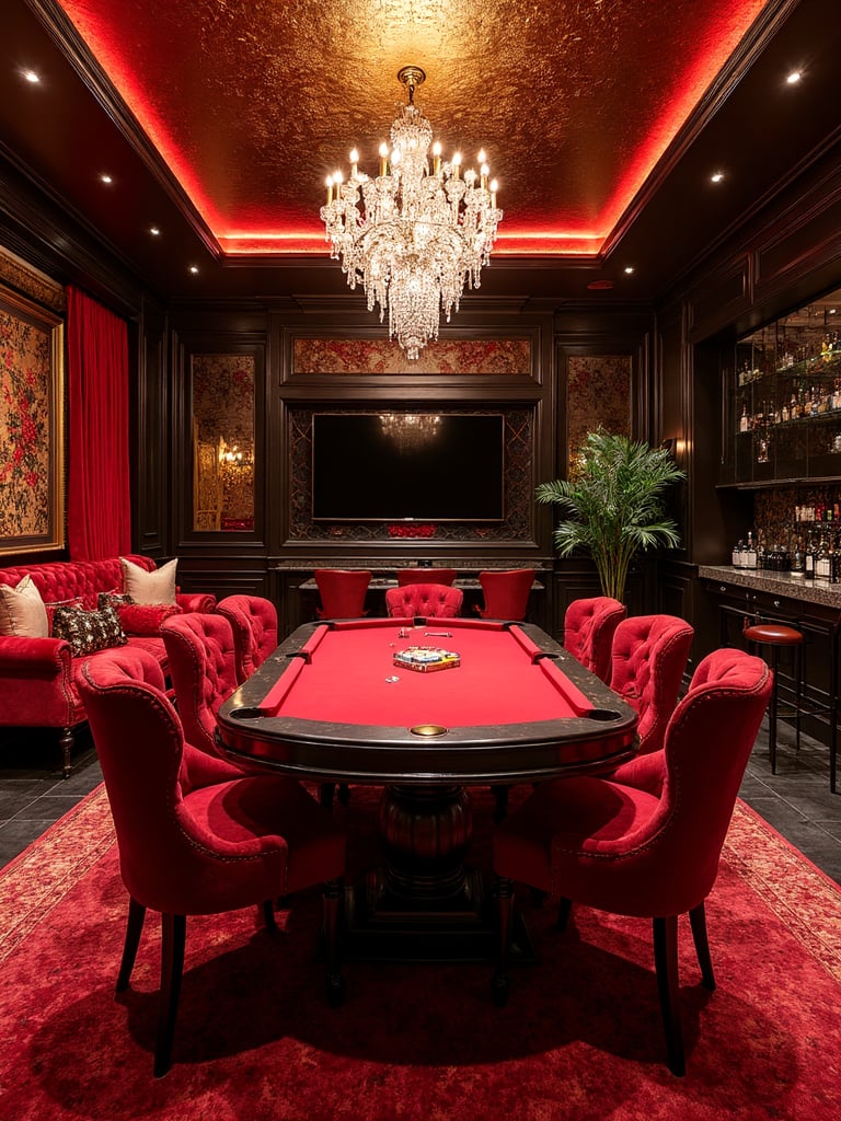Glam Game Room - Glam Game Room interior design inspiration