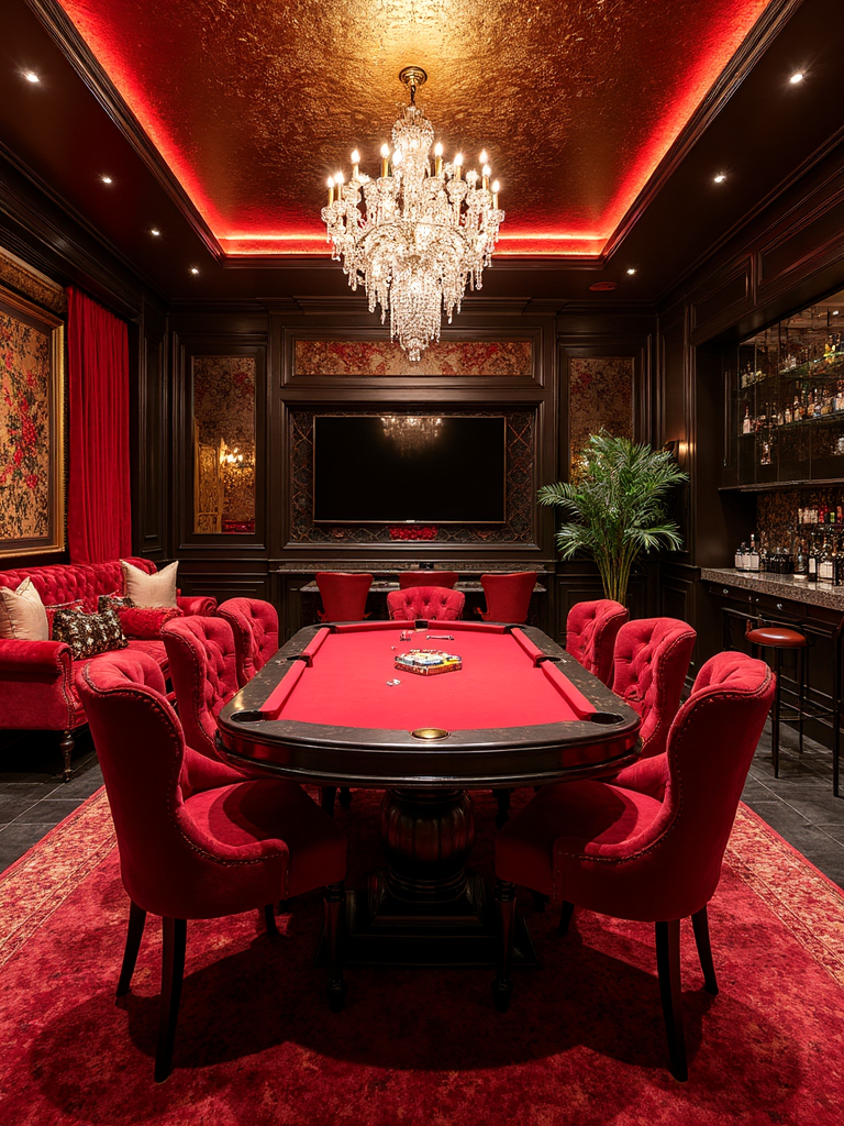 Glam Game Room - Glam Game Room interior design inspiration