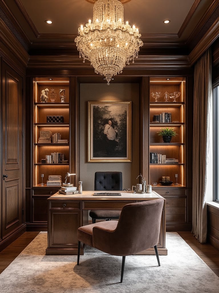 Glam Home Office - Glam Home Office interior design inspiration