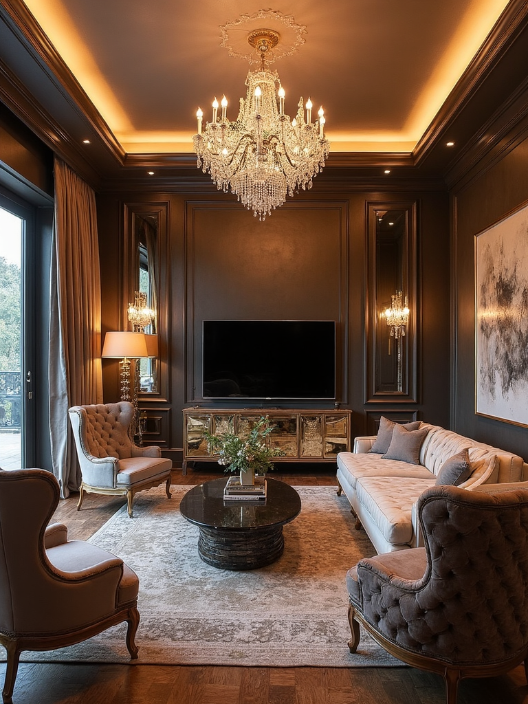 Glam Living Room - Glam Living Room interior design inspiration