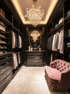 Glam Walk-in Closet Design