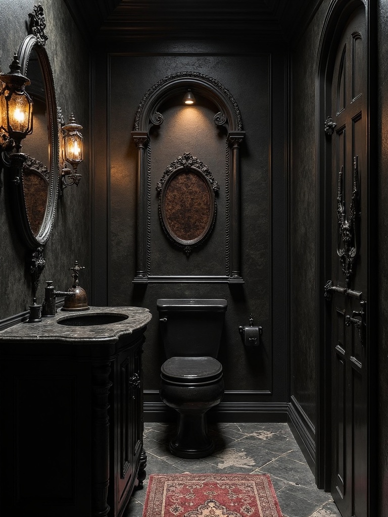 Gothic Bathroom - Gothic Bathroom interior design inspiration