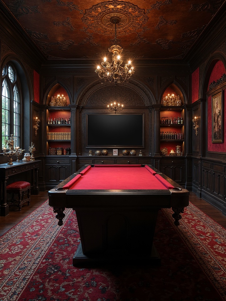 Gothic Game Room - Gothic Game Room interior design inspiration