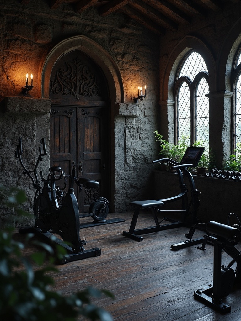 Gothic Home Gym - Gothic Home Gym interior design inspiration