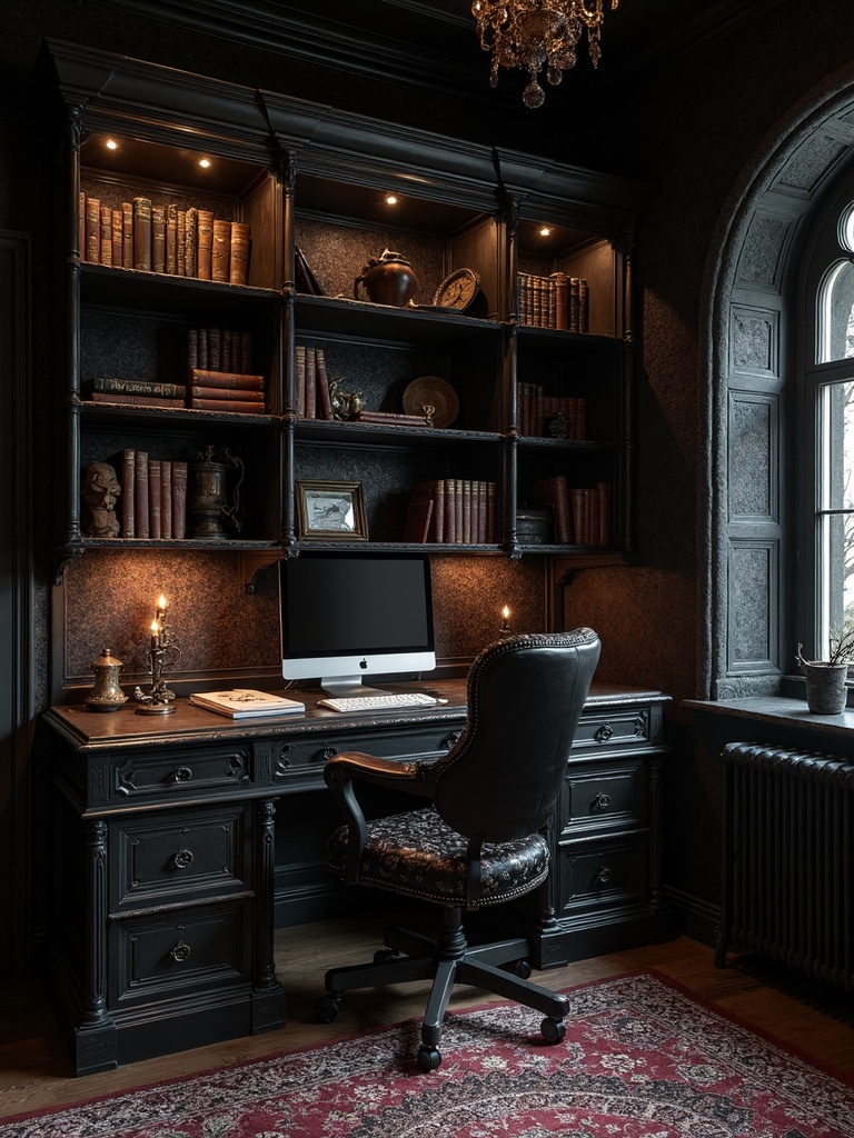 Gothic Home Office - Gothic Home Office interior design inspiration