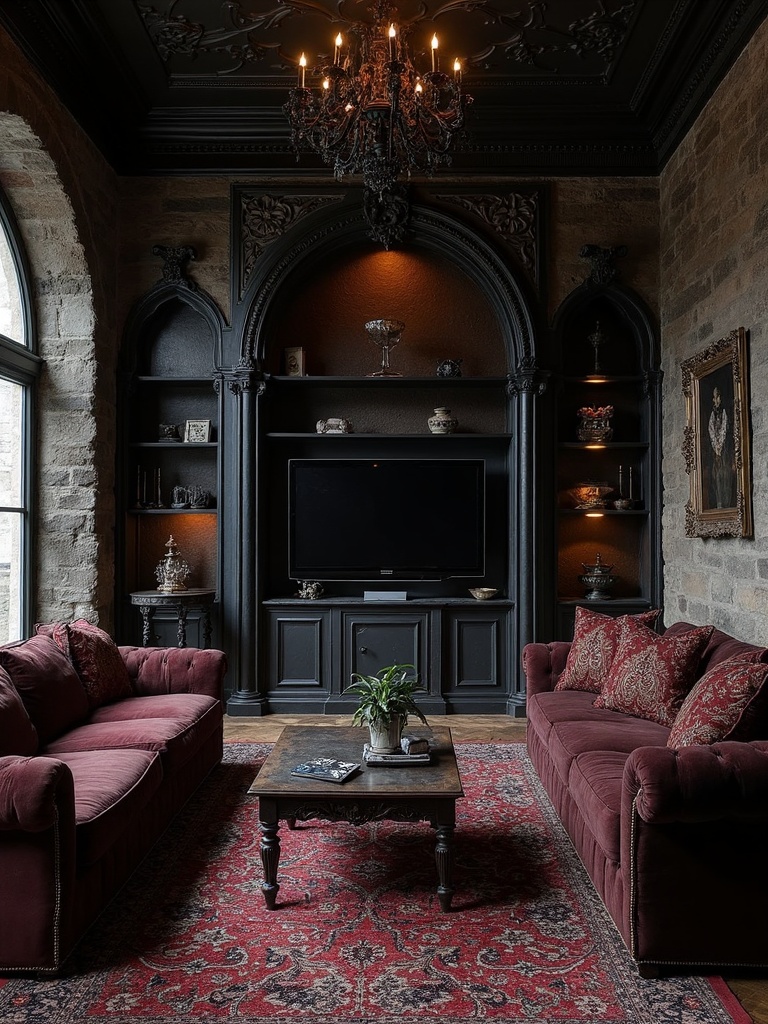 Gothic Living Room - Gothic Living Room interior design inspiration