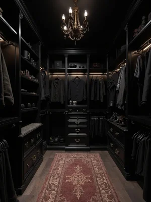 Gothic Walk-in Closet Design