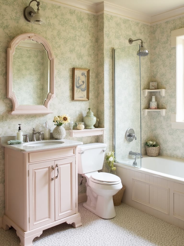 Grandmillennial Bathroom - Grandmillennial Bathroom interior design inspiration
