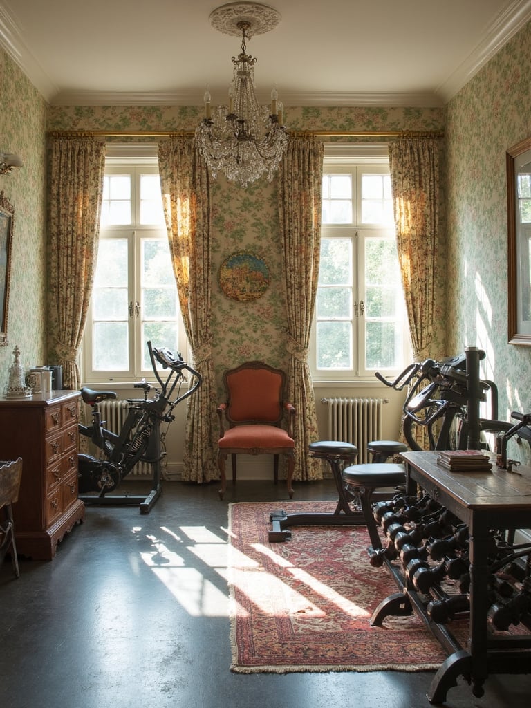 Grandmillennial Home Gym - Grandmillennial Home Gym interior design inspiration