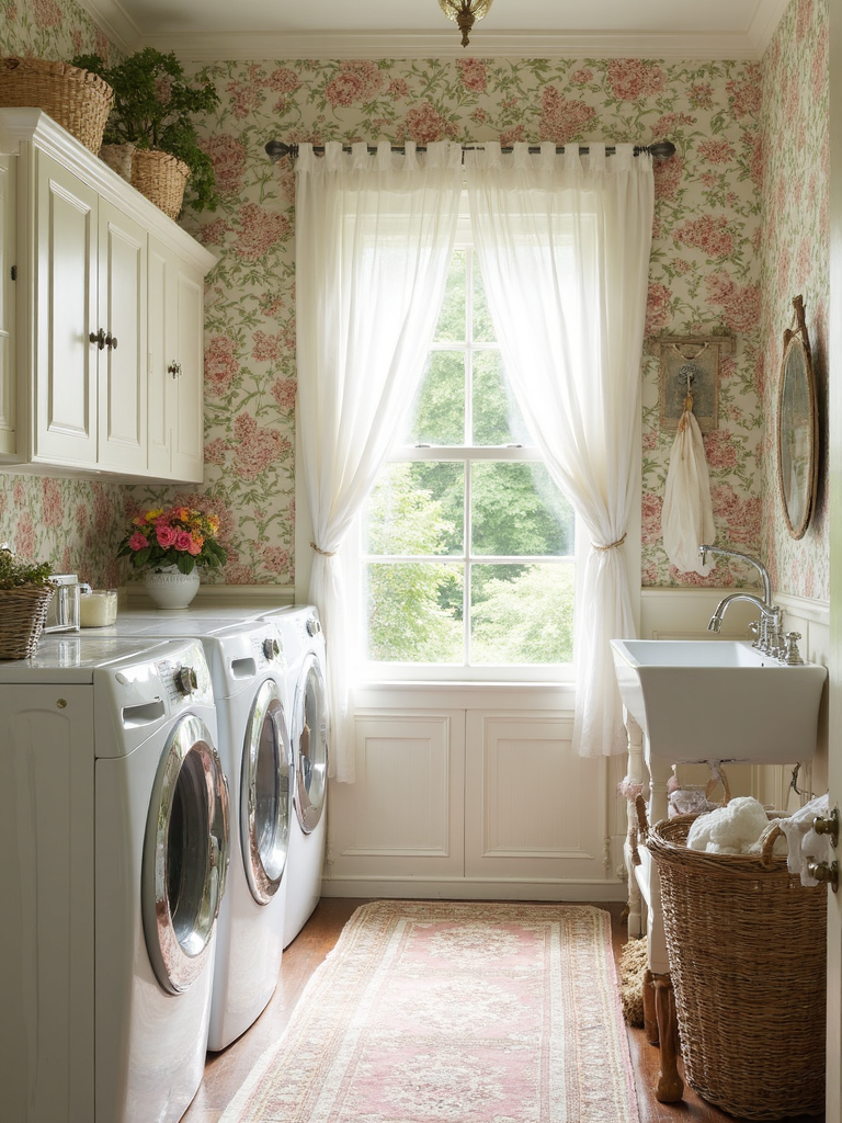 Grandmillennial Laundry Room - Grandmillennial Laundry Room interior design inspiration