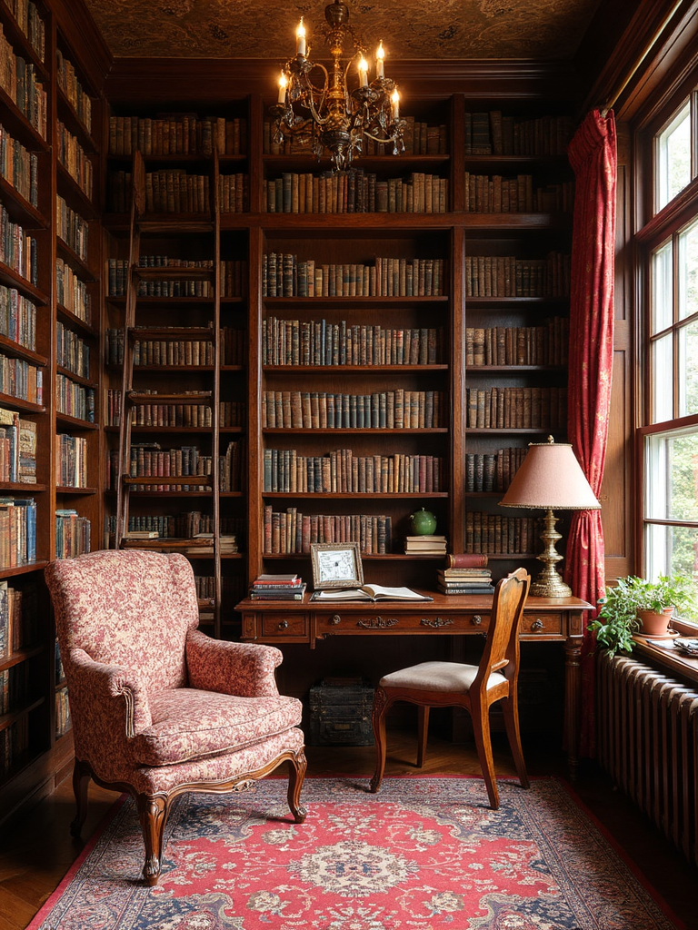 Grandmillennial Library - Grandmillennial Library interior design inspiration