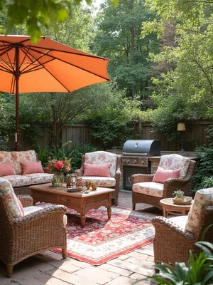 Grandmillennial Outdoor Patio Design