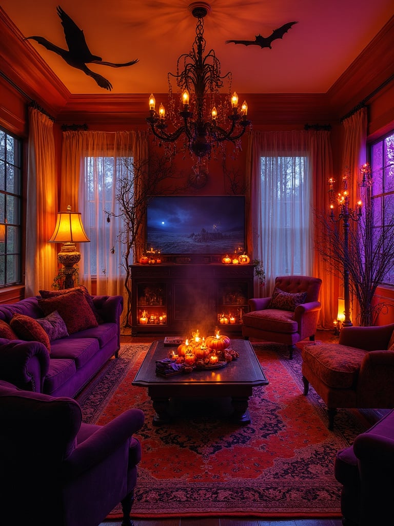 Halloween Living Room - Halloween Living Room interior design inspiration