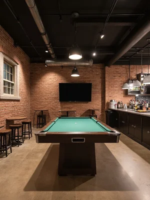 Industrial Game Room Design