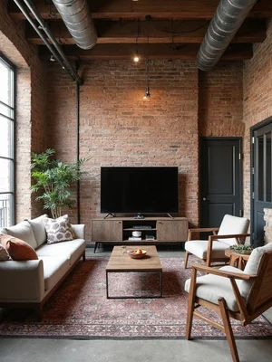 Industrial Living Room Design