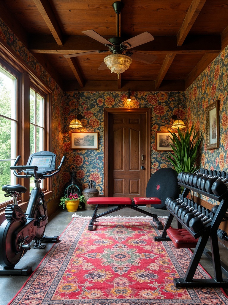 Maximalist Home Gym - Maximalist Home Gym interior design inspiration