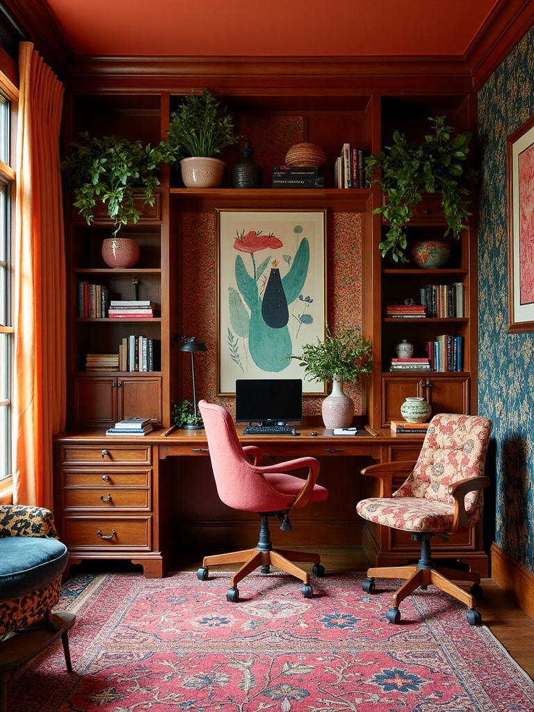 Maximalist Home Office - Maximalist Home Office interior design inspiration