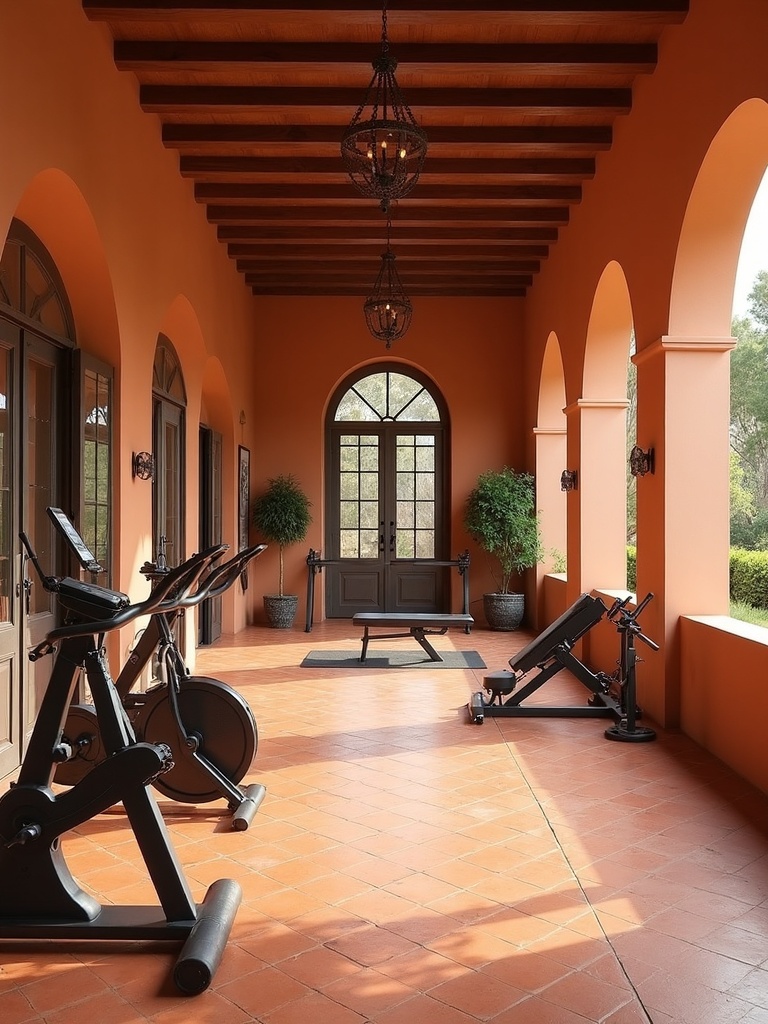 Mediterranean Home Gym design - Mediterranean Home Gym interior design ideas