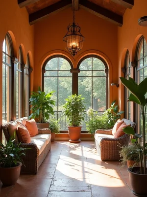 Mediterranean Sunroom Design